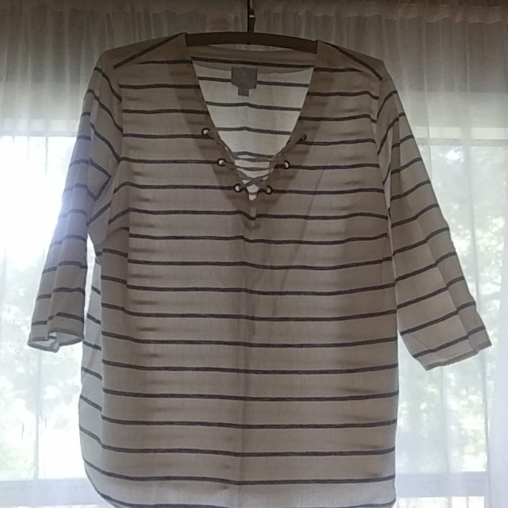 Striped tunic top sz 1x